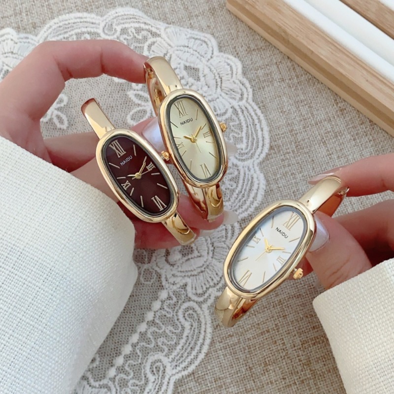 Jewelry Watches Women - Top Brand Women Oval Roman Dial