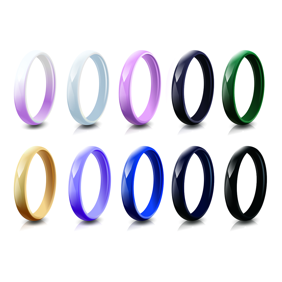 Minimalist Ring Stackable - 3mm Ceramic Wedding Band for Women,