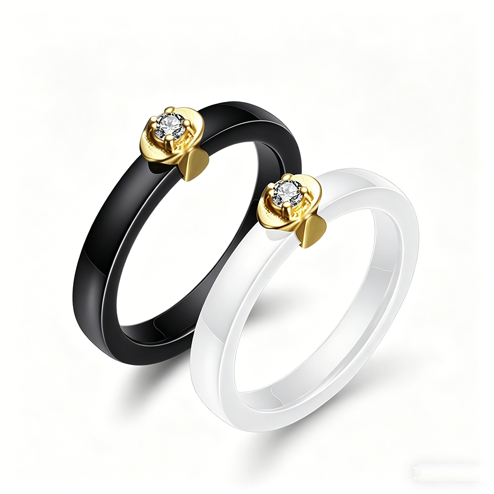 Minimalist Ring Stackable - Women's Hypoallergenic Ceramic Wedding Ring, 2.3mm