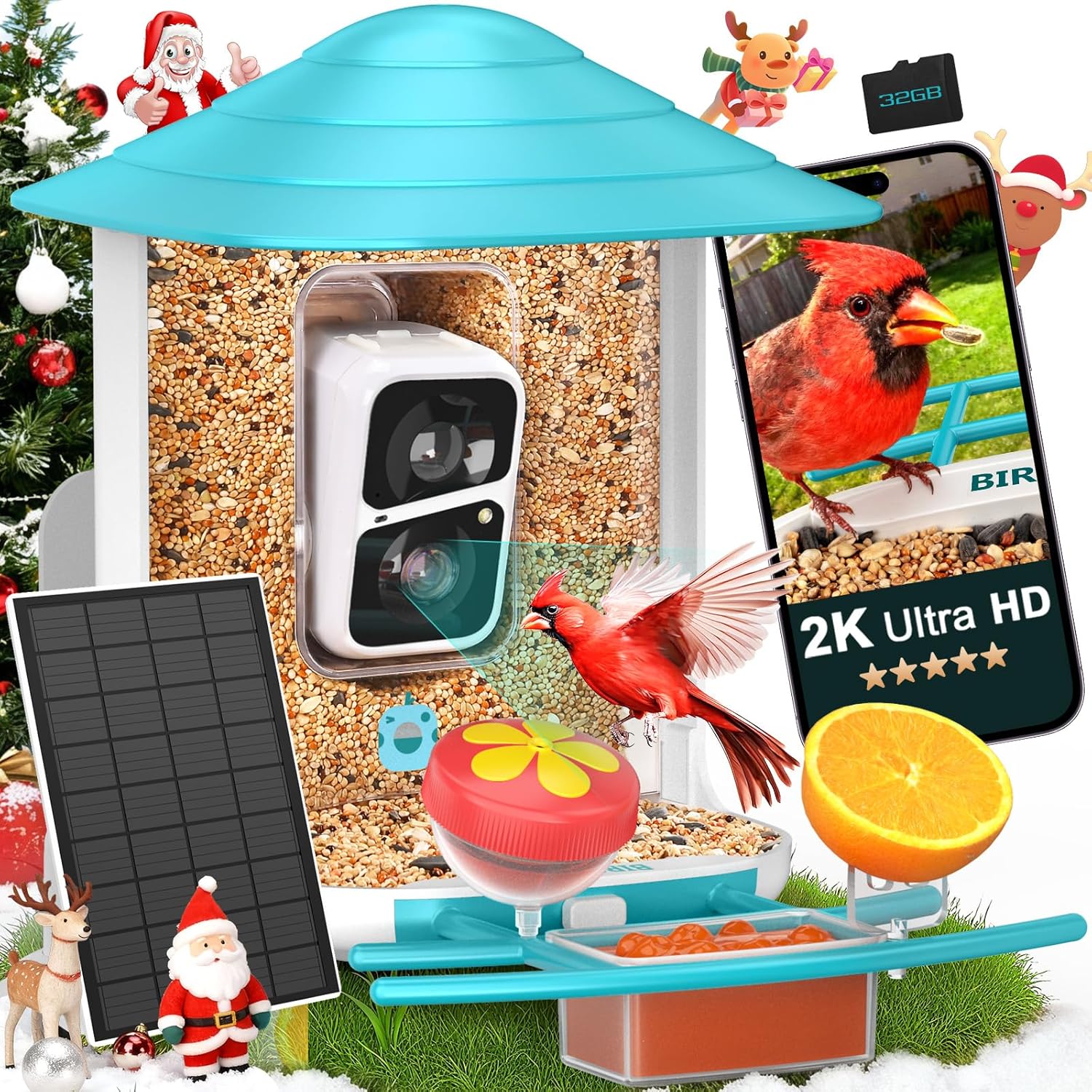 Watches & Jewelry Lvmh - 2K HD Bird Feeder Camera with