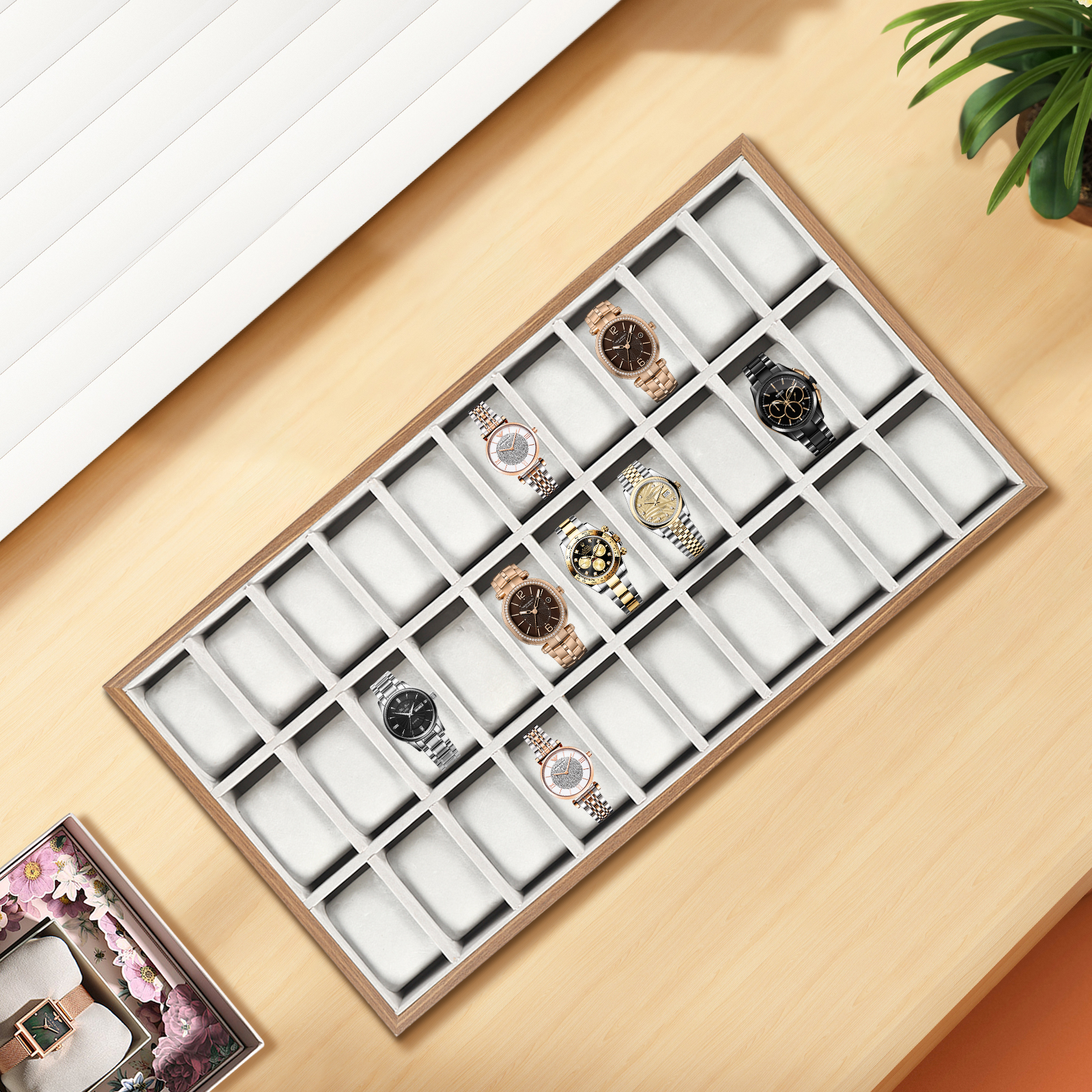 30 Compartments Mdf Watch Box  - огляд і ціна Used Jewelry Watches