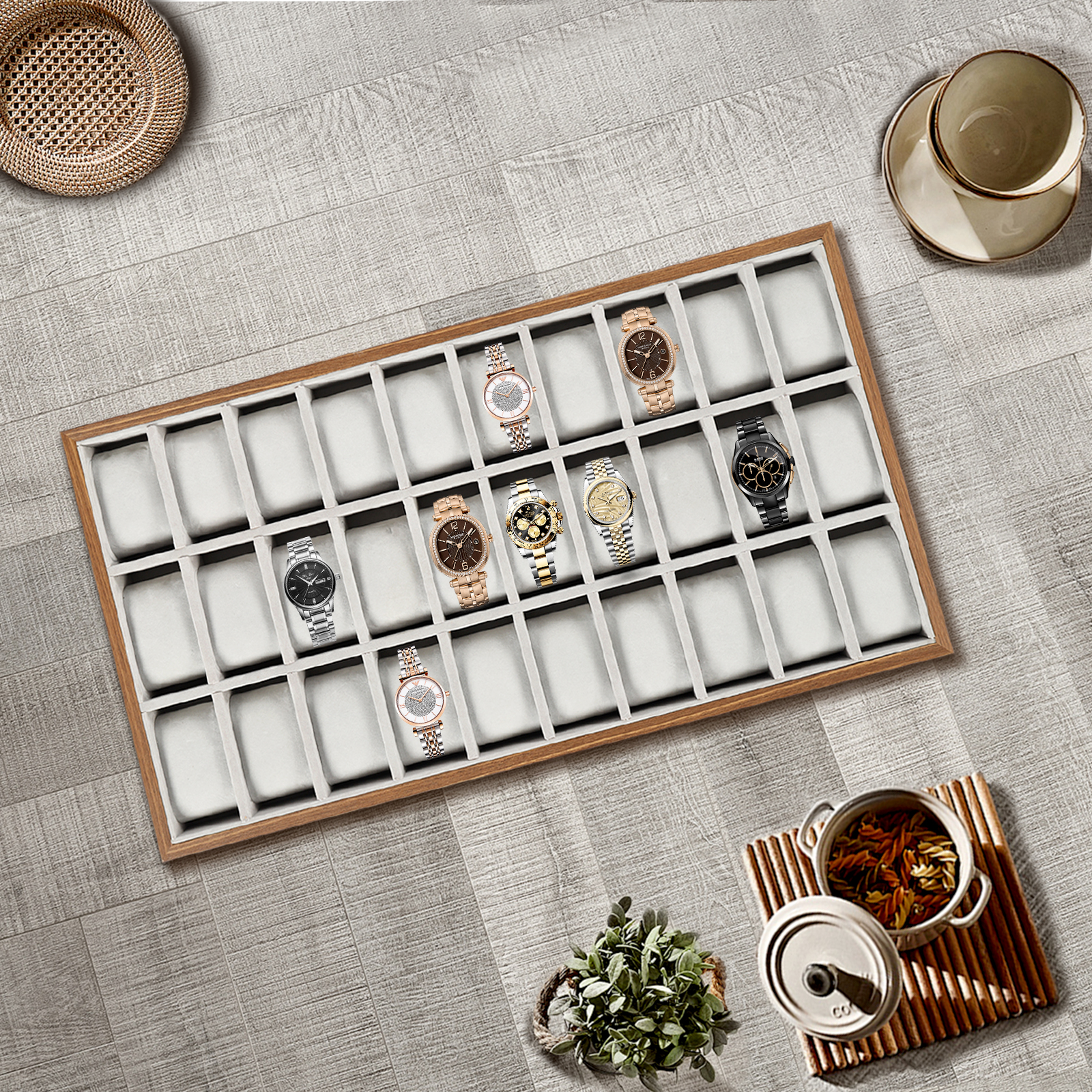 30 Compartments Mdf Watch Box  - огляд і ціна Used Jewelry Watches
