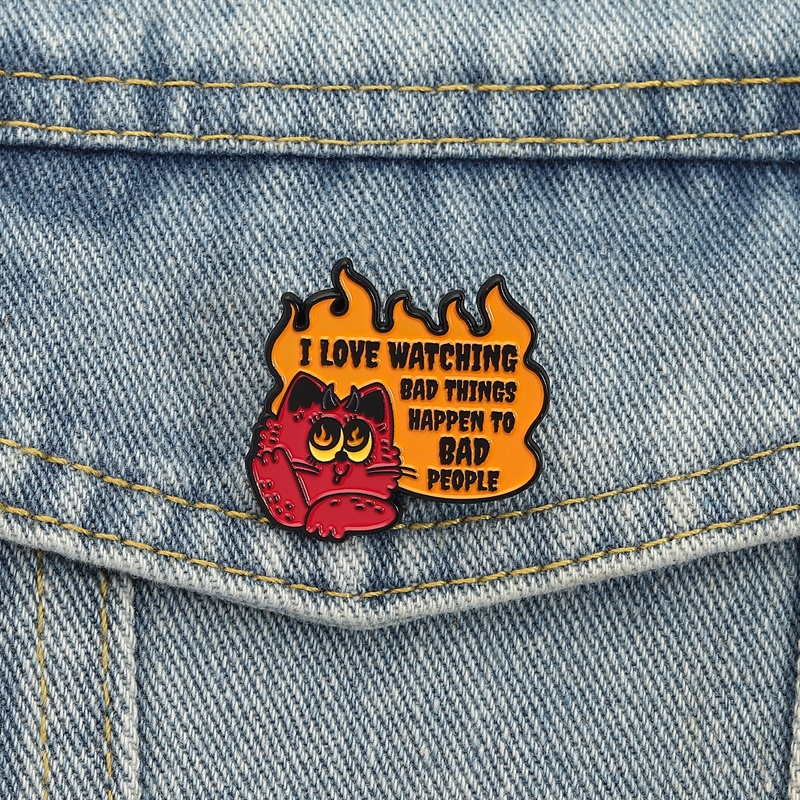 Evil Cat Enamel Pins Watching  - огляд і ціна Zoe Jewelry Watches