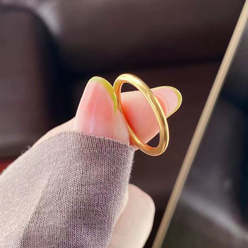 Rounded Thin Rings Gold for wo - огляд і ціна Minimalist Ring Stackable