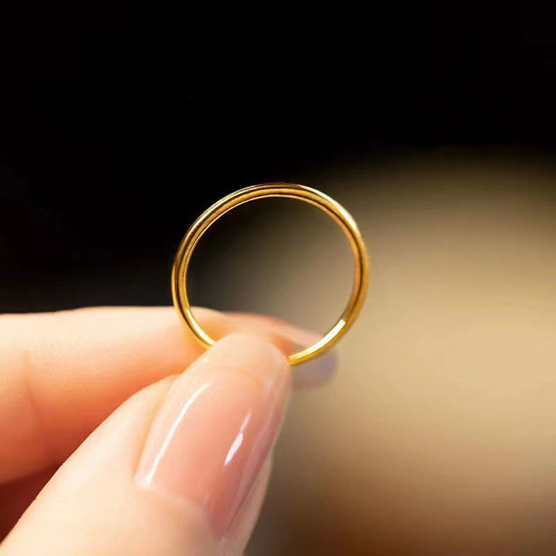 Rounded Thin Rings Gold for wo - огляд і ціна Minimalist Ring Stackable