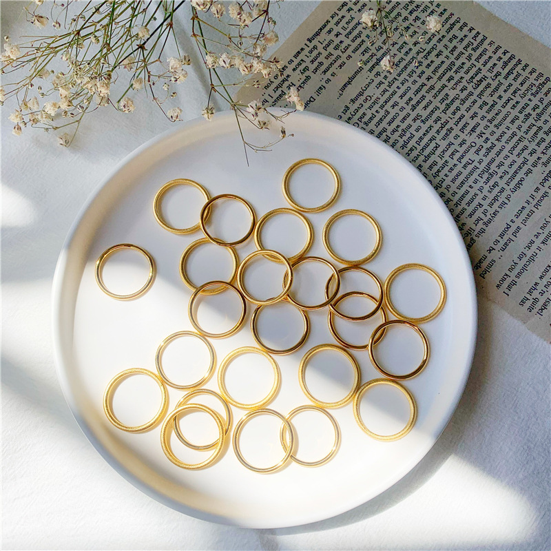 Rounded Thin Rings Gold for wo - огляд і ціна Minimalist Ring Stackable