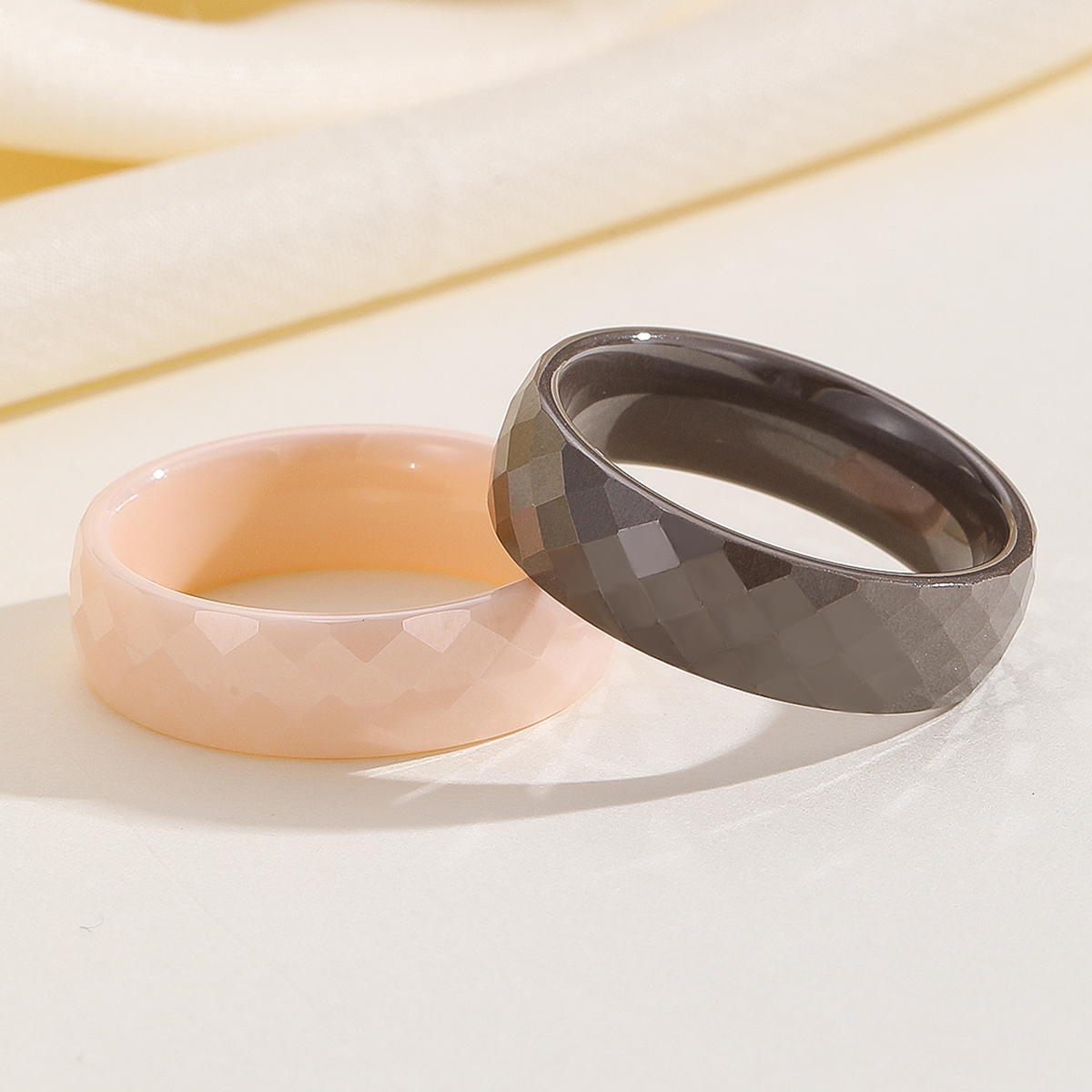 Geometric Cut Ceramic Stackabl - огляд і ціна Minimalist Ring Stackable