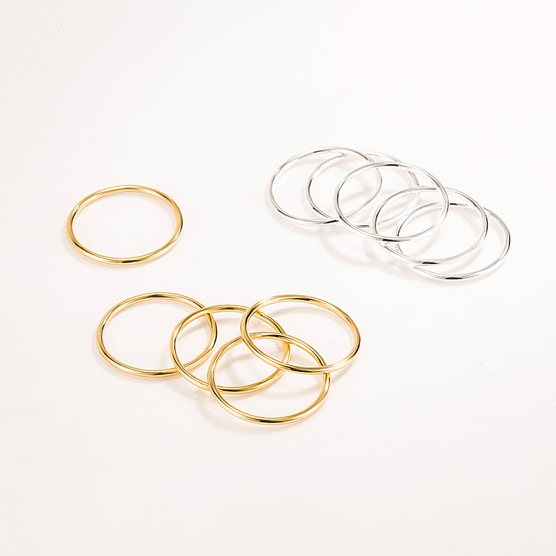 100% 925 Sterling Silver Gloss - огляд і ціна Minimalist Ring Stackable