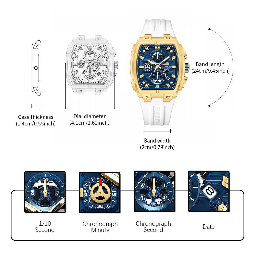 CURREN Luxury Vintage Watch fo - огляд і ціна Jewelry For Watches