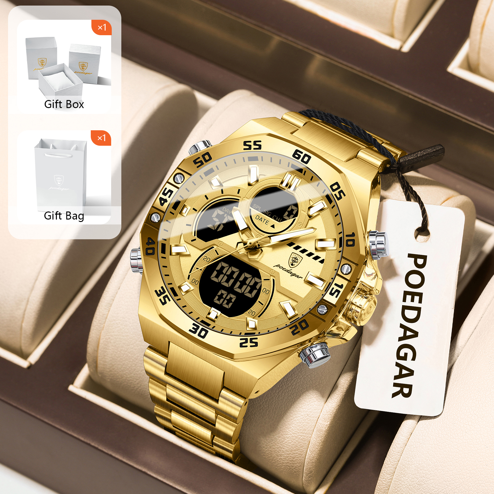 POEDAGAR Sport Men Watch LED W - огляд і ціна Jewelry For Watches