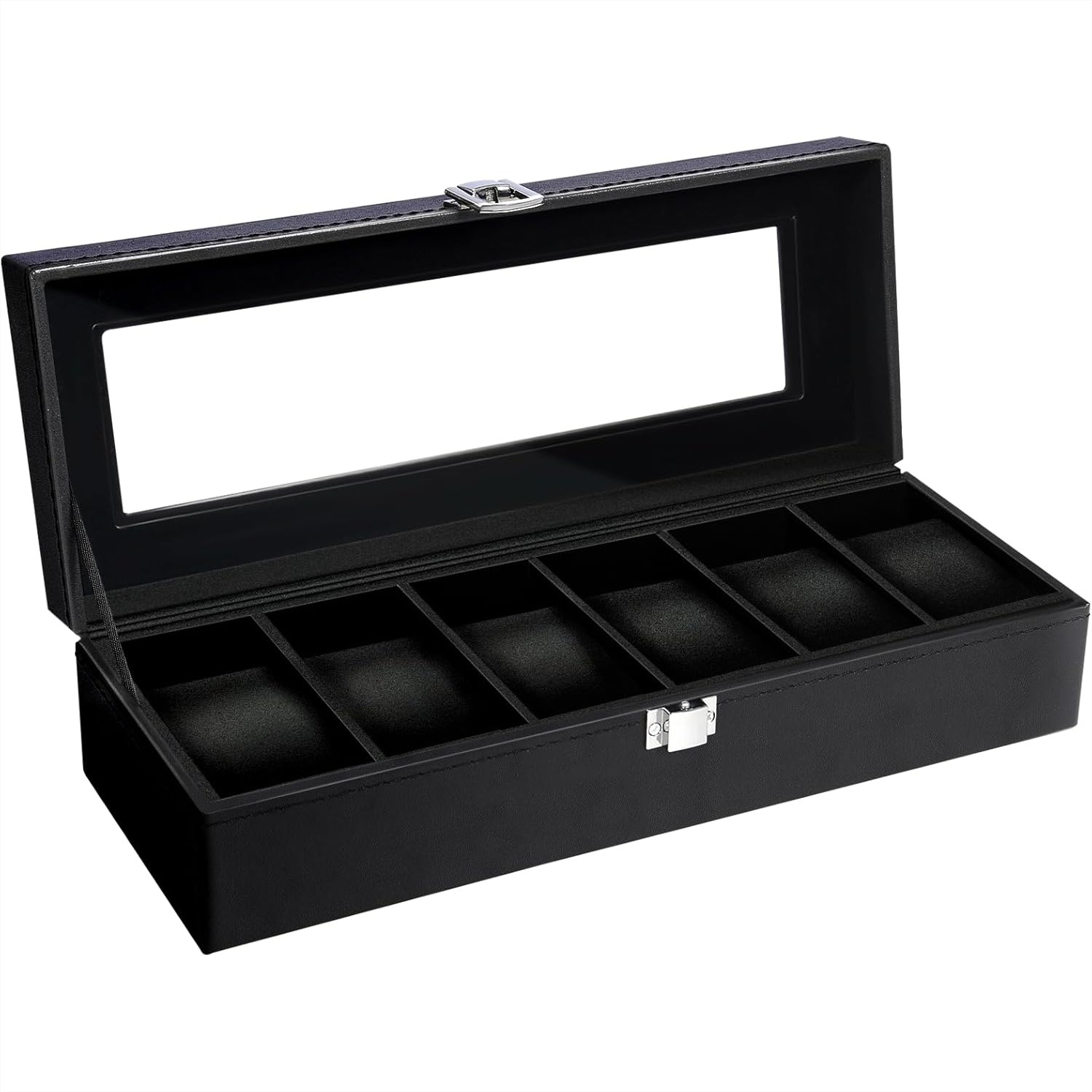 6 Slot Watch Box with Glass Li - огляд і ціна Jewelry Watches Women