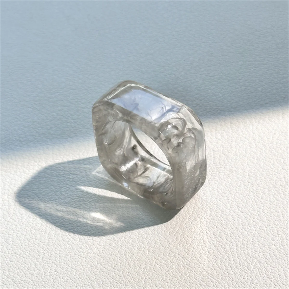 Square Resin Rings Aesthetic A - огляд і ціна Minimalist Ring Stackable