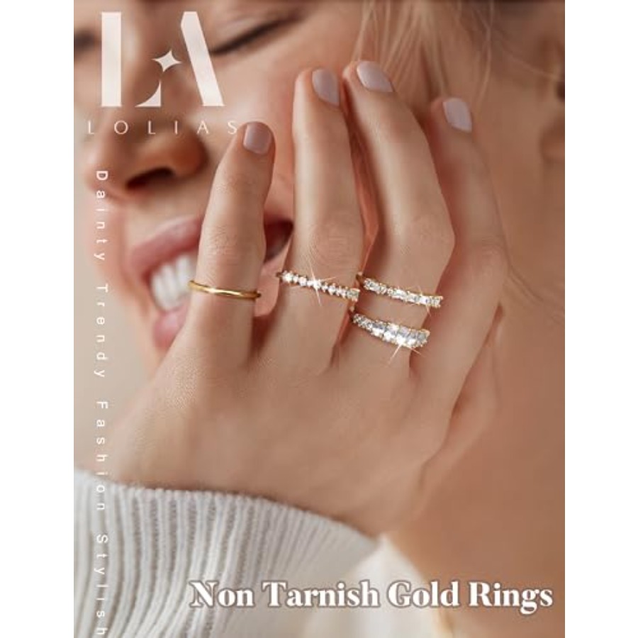 14K Gold Plated Stackable Ring - огляд і ціна Minimalist Ring Stackable