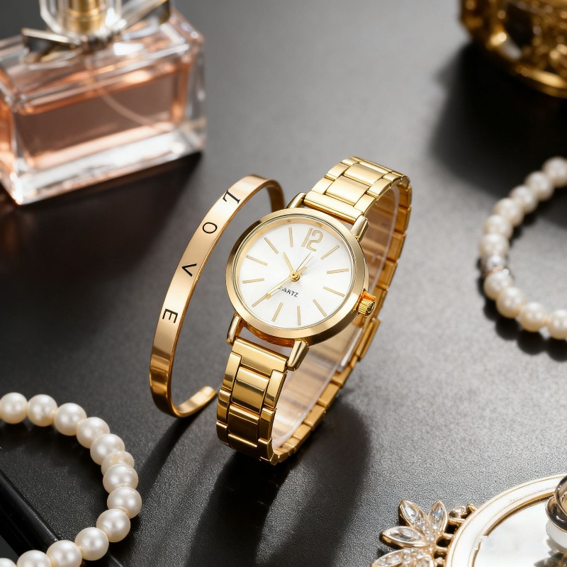 2pcs Set Watch Luxury Women Si - огляд і ціна Jewelry Watches Women