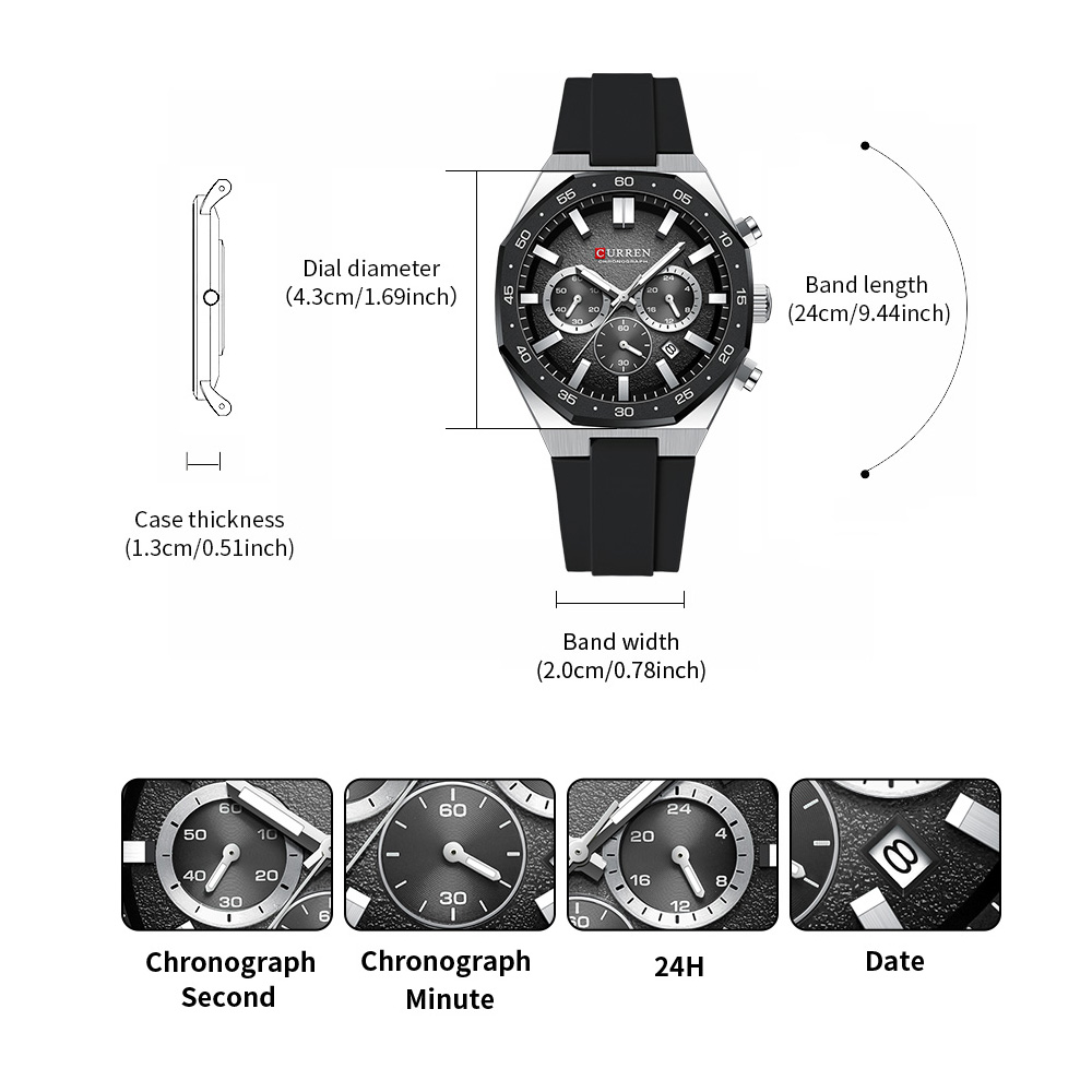 CURREN Fashion Casual Men Spor - огляд і ціна Jewelry For Watches
