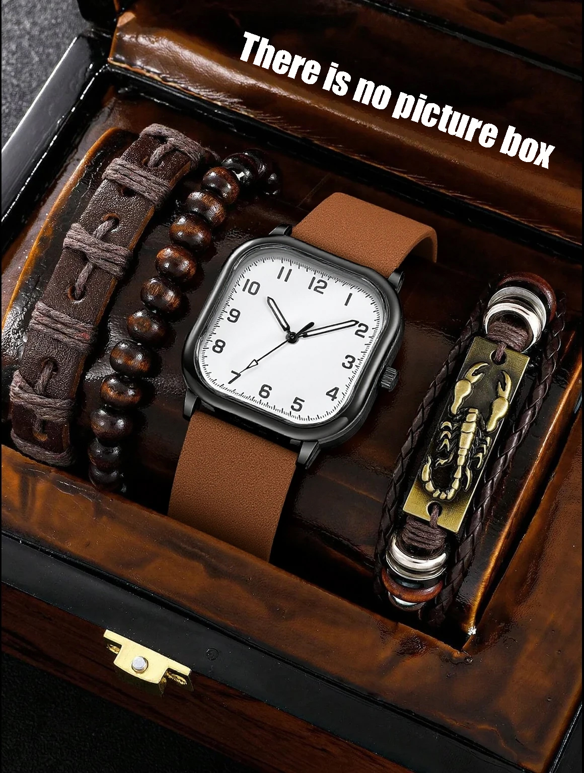 No gift box; men's leather str - огляд і ціна Jewelry For Watches