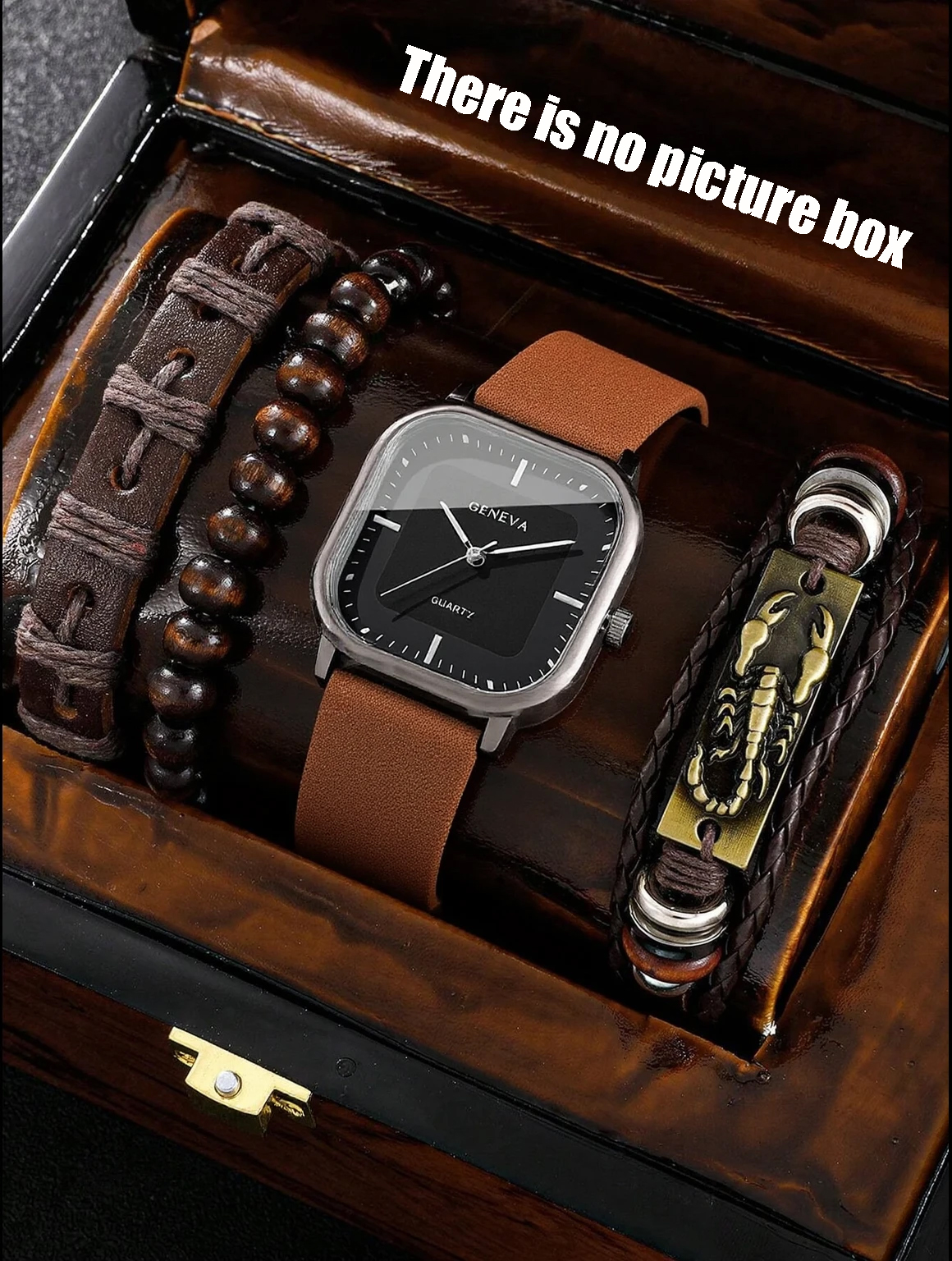 No gift box; men's leather str - огляд і ціна Jewelry For Watches