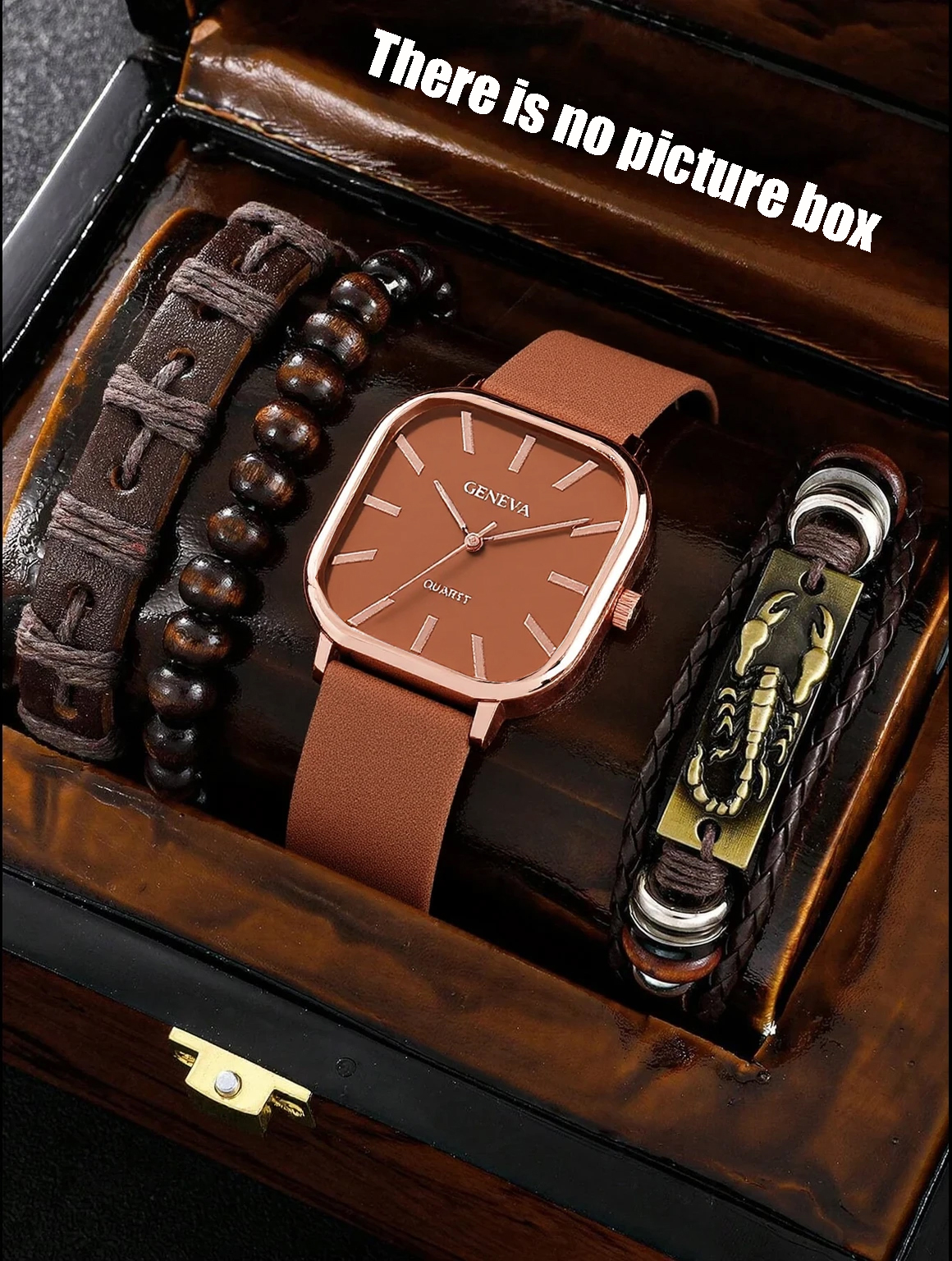 No gift box; men's leather str - огляд і ціна Jewelry For Watches