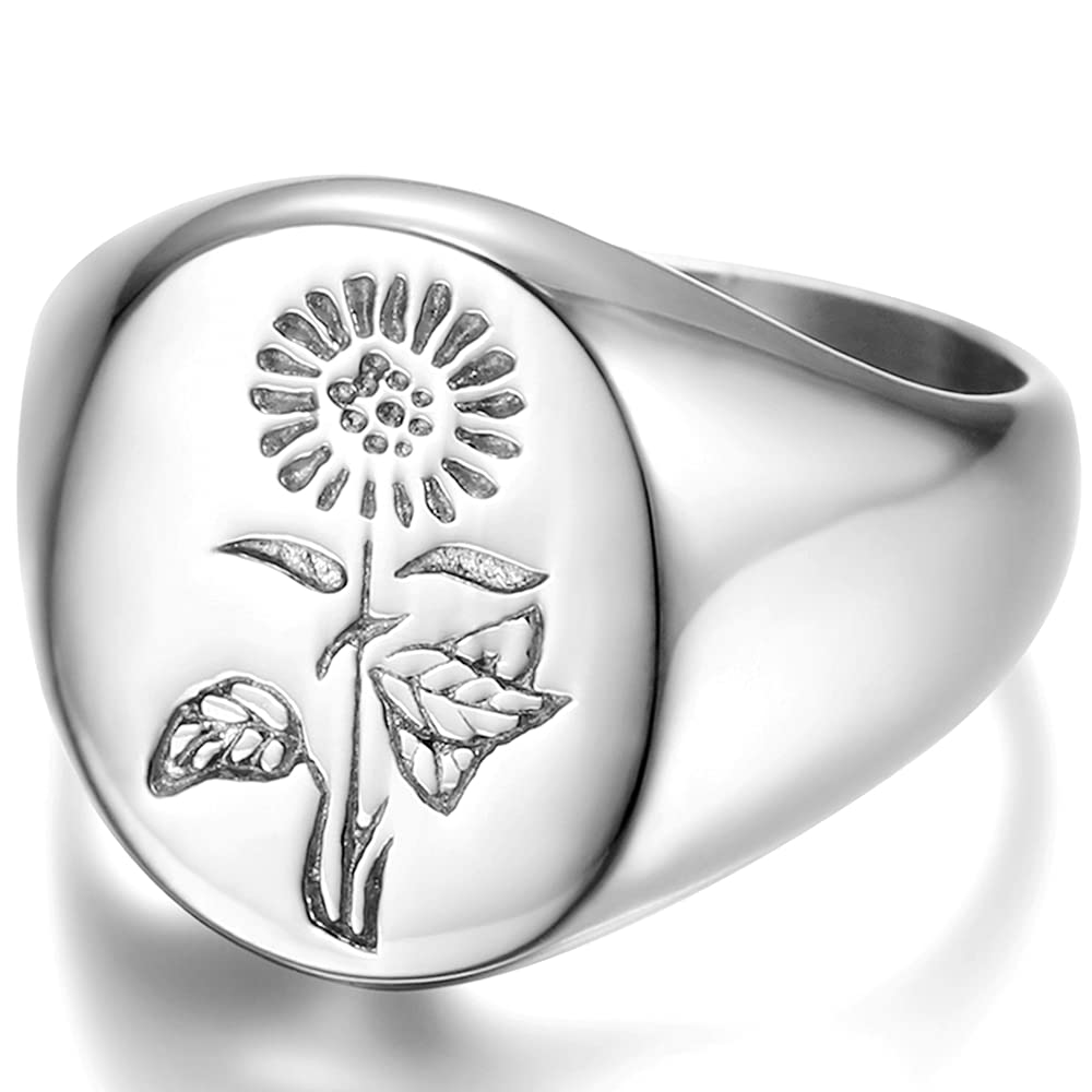 Women's Titanium Steel Daisy R - огляд і ціна Minimalist Ring Stackable