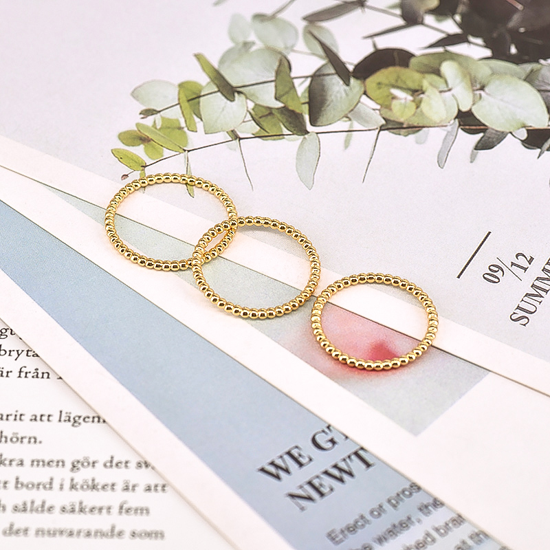 Simple Metal Beads Rings for W - огляд і ціна Minimalist Ring Stackable